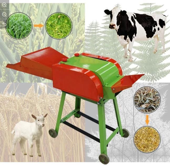 Agricultural Electric Fodder Silage Grinder Farm Portable Diesel Animal Feed Making Grass Straw Cutting Big Chaff Cutter Machine