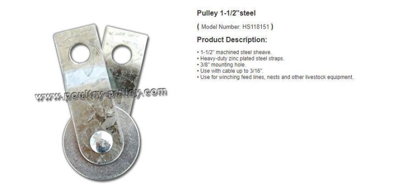 Steel Pulley 1-1/2" with Roller Bearing