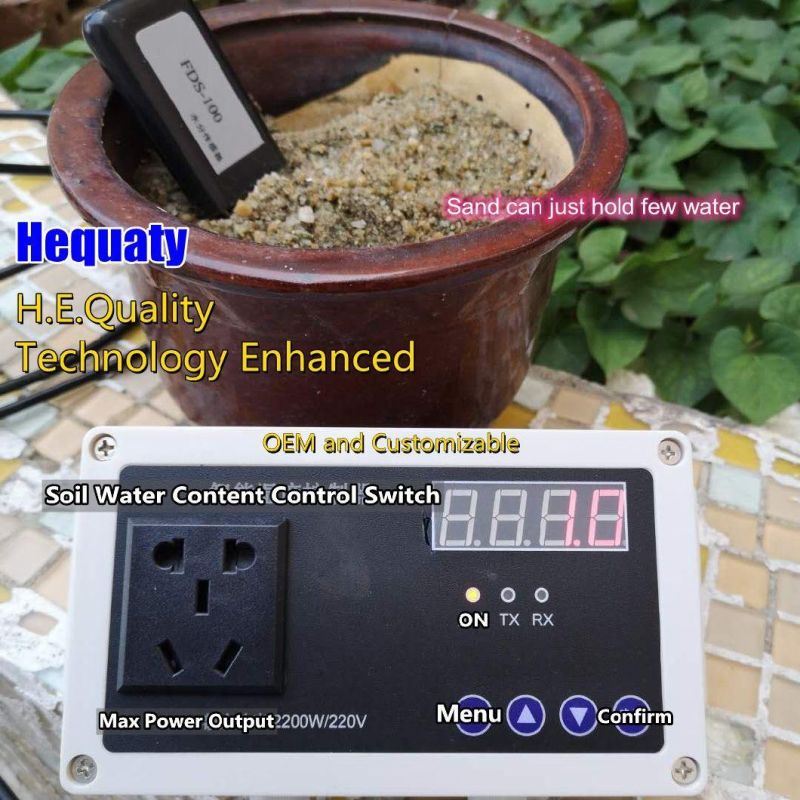 Smart Garden Watering Pump Control Max 2200W Switch with Soil Moisture Sensor, Customized for 110V or 220V and Power Plug Types