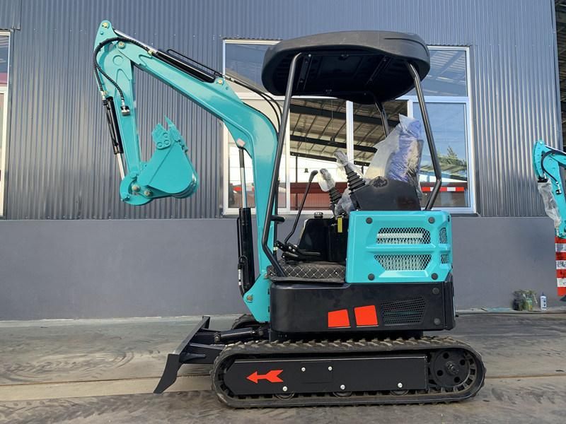 Mini Digger Hydraulic Mini Crawler Diesel Type Blue Small Excavator 1.7ton Price for Sale