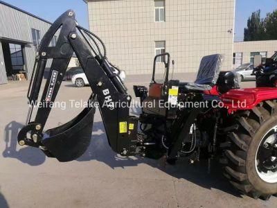 Telake Agricultural Machine Four Wheel 4WD Mini Garden Farm Tractor with Excavator Bucket/ Tiller