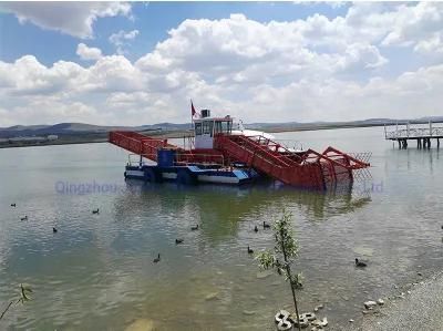 Water Surface Garbage Salvage Vessel Aquatic Weed Harvester for Sale