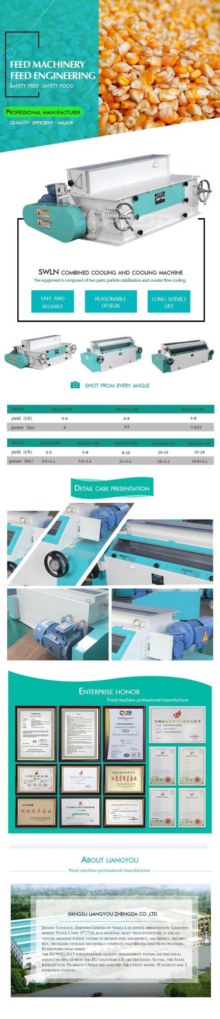 Shrimp Feed Pellet Triple Roller Crumbler Poultry Feed Crusher