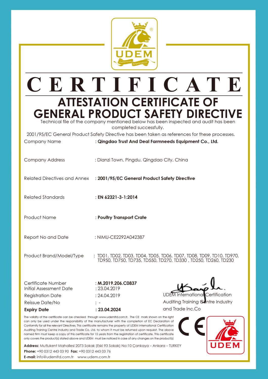 2021 New Live Birds Live Poultry Transport Crate for Poultry Feeding Farm