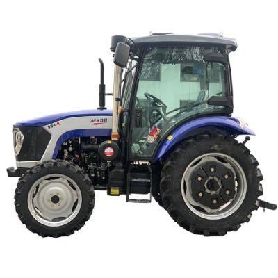 Hot Sale High Grade 90HP Mini Compact Farming Garden Agricultural Tractors with Beautiful Blue Hood