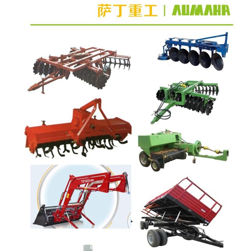 China Factory 80HP 4*4 Wheel Drive Agricultural Machinery Garden Lawn Farm Tractor with Implements