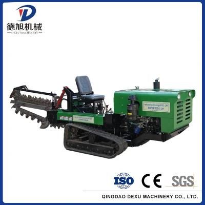 Farm Remote-Controlled Self-Propelled Farm Trenching Machine Small Pipe Trencher
