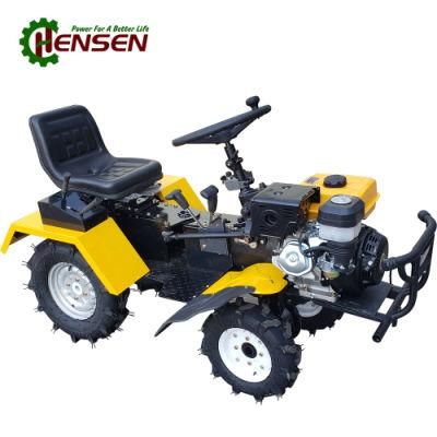 Multifunctional Gasoline Four Wheel Drive Power Tiller with Seat