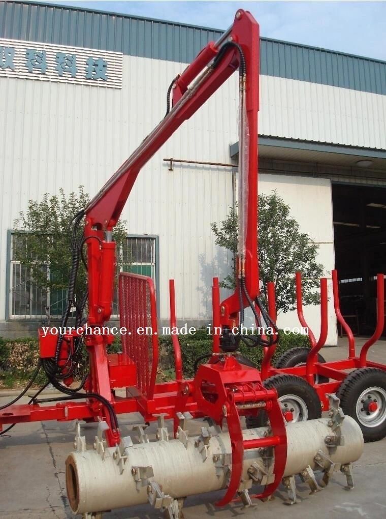 High Quality Forestry Machine Cr Series 2-6m Arm Reach 200-1280kgs Lifting Capacity Log Crane for 10-140HP Tractor