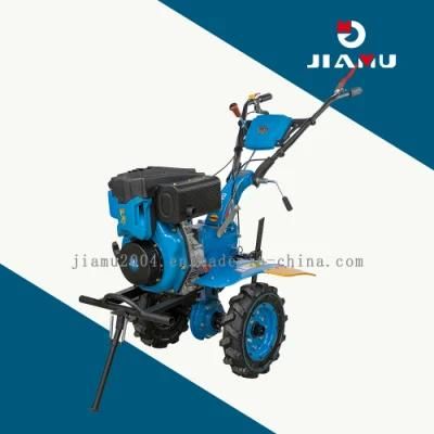 Jiamu GM135f D with GM186 All Gear Aluminum Transmission Box Recoil Start Diesel D-Style Rotary Mini Tillers