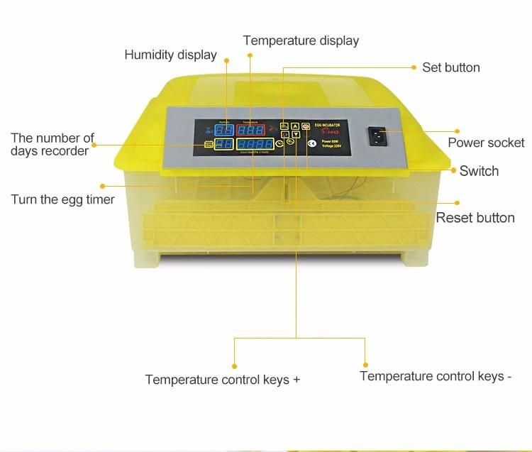Hhd Mini Full Automatic 48 Chicken Eggs Incubator with Ce Approved