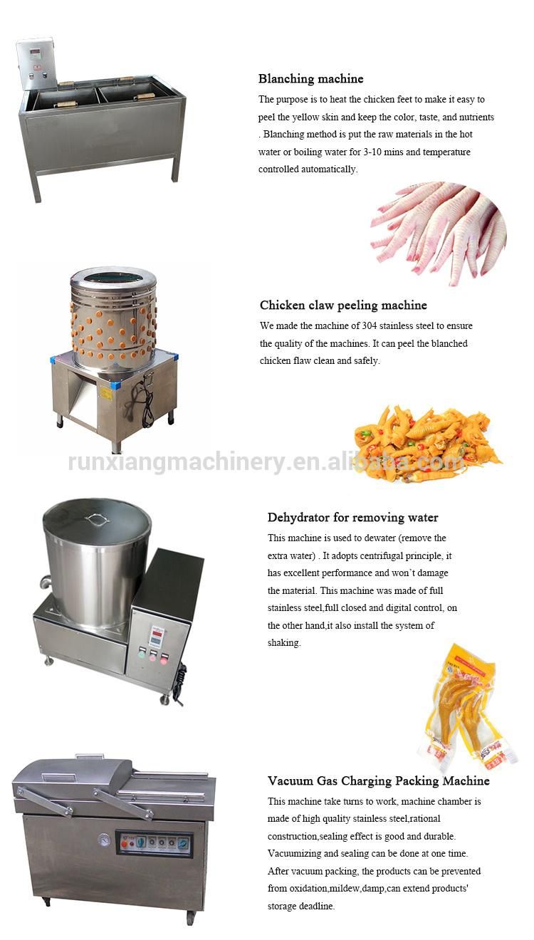 Chicken Feet Screw Type Pre Cooling Machine Feet Peeler Chicken Dressing Machine