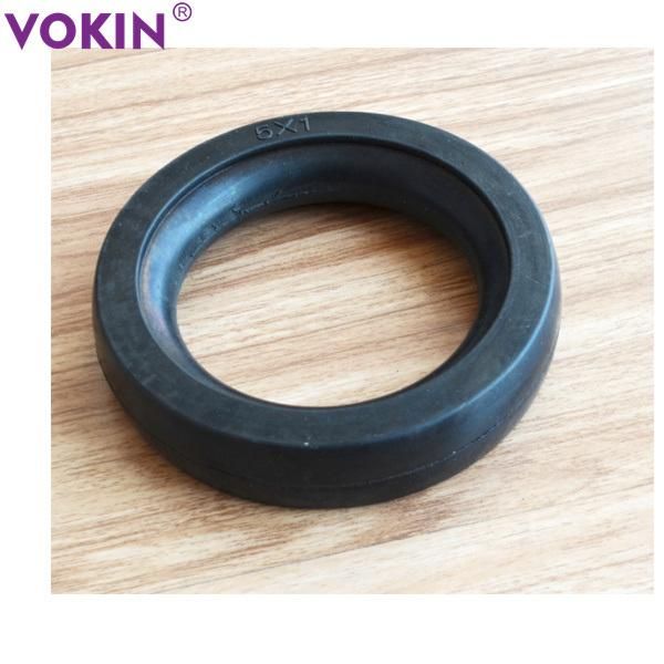 4.5"X1" Semi-Solid Rubber Tire with Smooth Tread