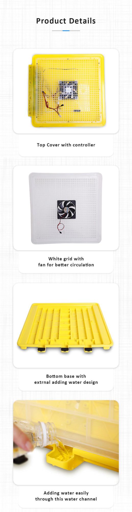 Hhd DC 12V 96 Chicken Egg Incubator in Zimbabwe for Sale