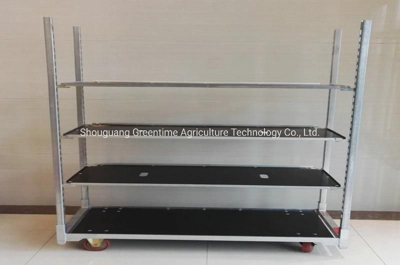 Multi Level Mobile Grow Rack Vertical Rolling Bench ABS Table for Medical Plants