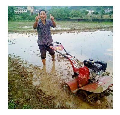 Easily Operation New Design Four Wheels Paddy Field Rotary Tiller