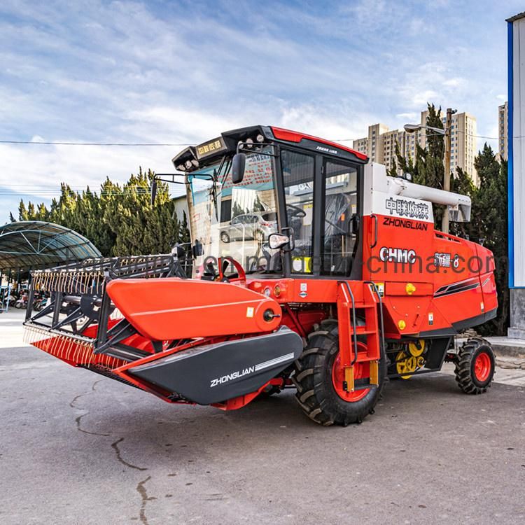 Red + White Paddy Reaper Machine Large Harvester Machine with Cutting Width 2680mm