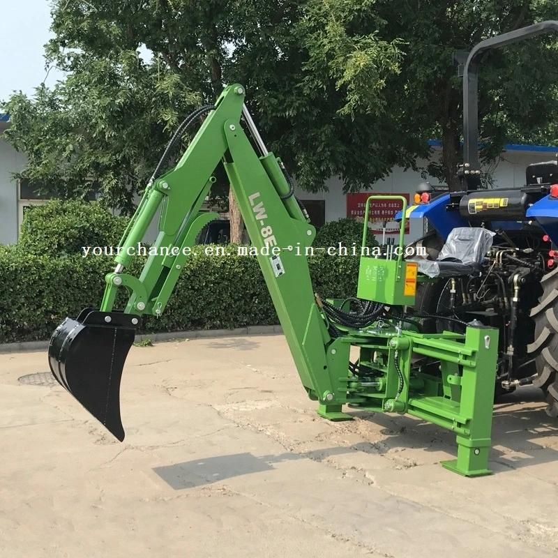 Hot Selling Farm Machinery Lw-8e 50-90HP Tractor 3 Point Hitch Side Shift Hydraulic Backhoe Excavator Loader with Europe CE Certificate