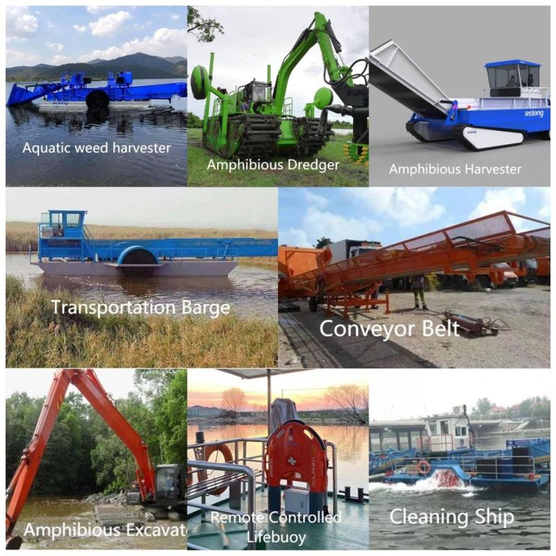 High Quality Hydraulic Water Hyacinth Harvesting Boat/Trash Skimmer Aquatic Weed Harvester