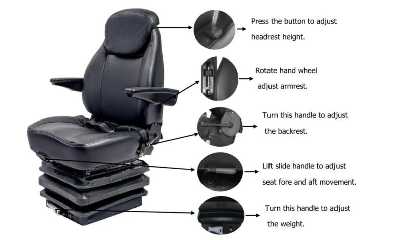 Aftermarket Used Mechanical Suspension Farm Tractors Seats for Harvester