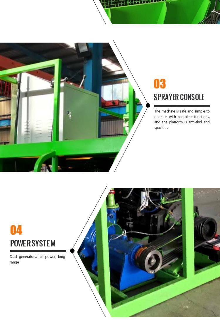 Highway Green High Efficiency Diesel Engine Sprayer Hydroseeder Machine