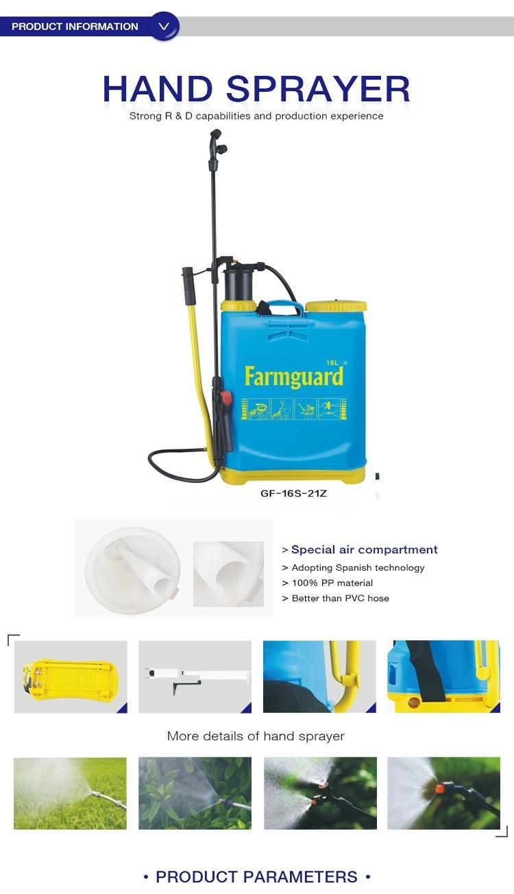 Ghana Knapsack Hand Manual Operated High Pressure Sprayer PP Knapsack Sprayer