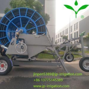 a Hose Reel Irrigation System with End Gun, Truss and Agricultural Sprinklers