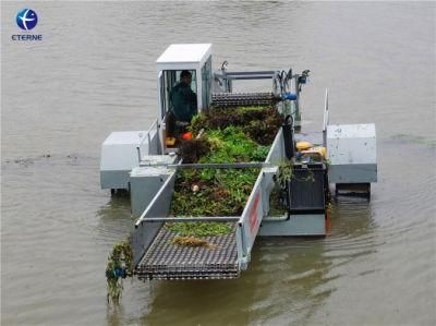Small and Large River Aquatic Plant Floating Garbage Cleaning Weed Cutting Dredger Boat