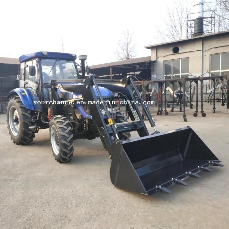 High Quality Europe CE Approved 80-100HP Wheel Tractor Mounted Front End Loader with Standard Bucket for Sale