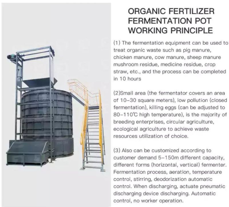 Food Waste Composting Fully Automatically Machine for Organic Waste Treatment