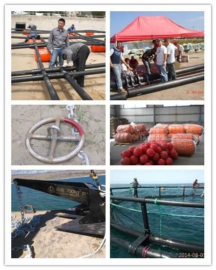 Floating Fish Farming Cages with Double Handrails and Waklways
