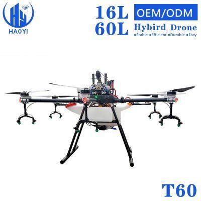 16L 60L Hybird Agricultural Spraying Drone with Hobbywing X9 Max High Voltage Version