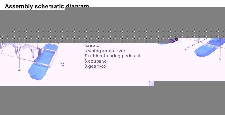 good quality paddle wheel aerator with new impeller