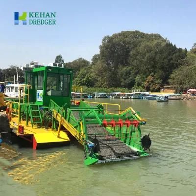 High Efficiency Water Hyacinth Remover Harvester Machine Boat in River