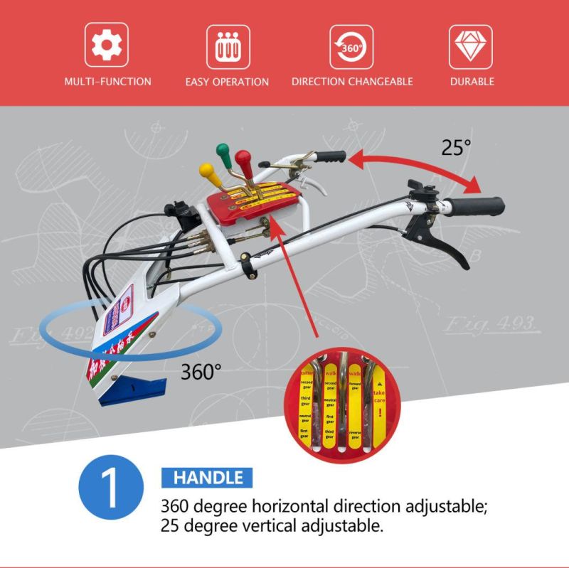 Mini Three-Speed Automatic Gasoline Farm Tiller