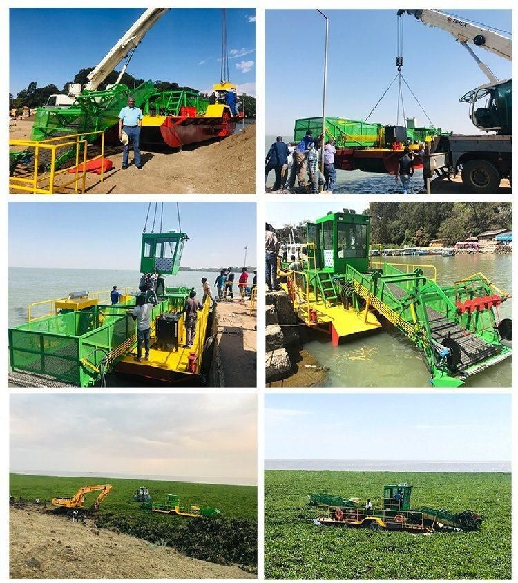 High Efficiency Low Price Aquatic Weed Removal Harvester Water Weed Cutting Machine