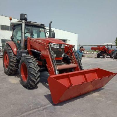 China Good Quality Farm Machine 80HP 90HP 100HP 4WD Agricultral Tractor Front End Loader