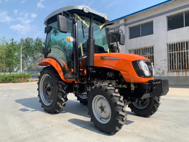 New Mini Tractor Farm/Lawn Tractor 50HP 4*4 Wheel Compact Agricultural Tractors with Orange Body