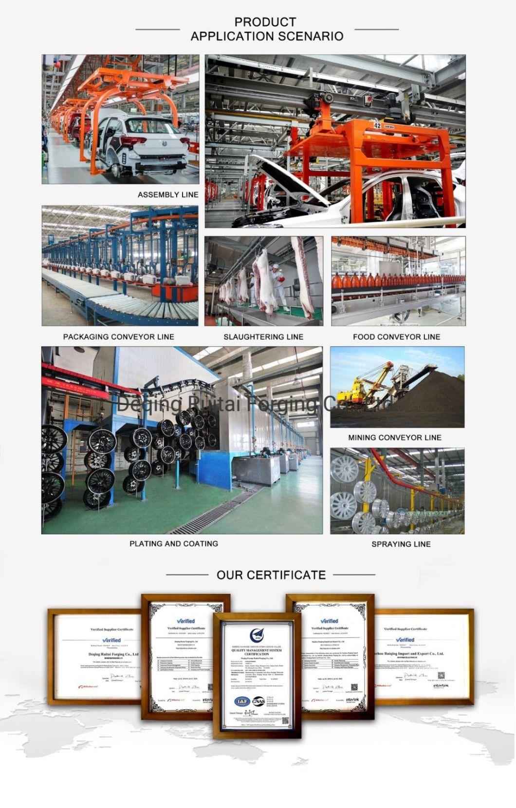 Professional Manufacturer of Drop Forged Monorail Overhead Conveyor Chain and Trolley for Poultry Conveyor Line Xt160