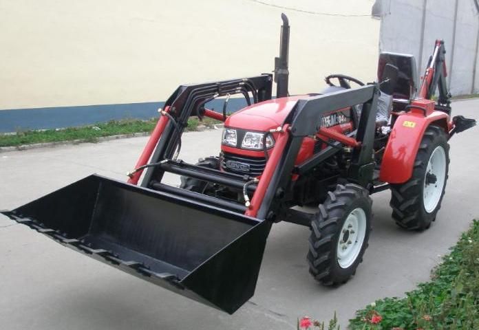 Red Color 4 Wheel China 304 404 504 Compact Farm Mini Garden Agricultural Tractors