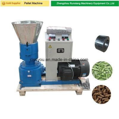 Electric Diesel Power Flat Die Feed Wood Pellet Making Machine