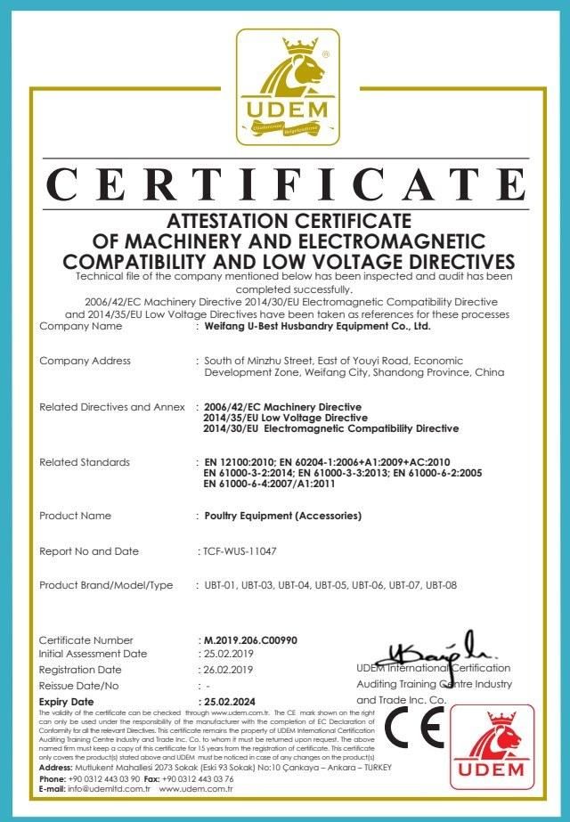 CE Approved Automatic Chicken Feeding Poultry Farm for Broiler