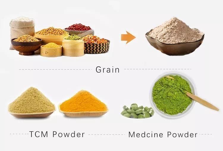 China Supply Wheat Rice Turmeric Chili Spice Powder Milling Food Herb Root Grinder Cocoa Beans Grain Flour Mill Pulverizer