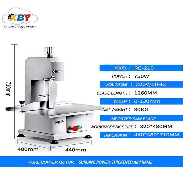 Auto Bone Cutting Machine Bonning Sawing Frozen Meat Cutting in House Food Shop Meat Processing Use