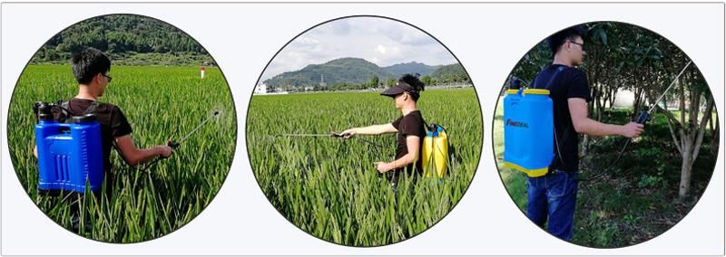 16L White PE Heavy Tank Portable Backpack Manual Sprayer Pump