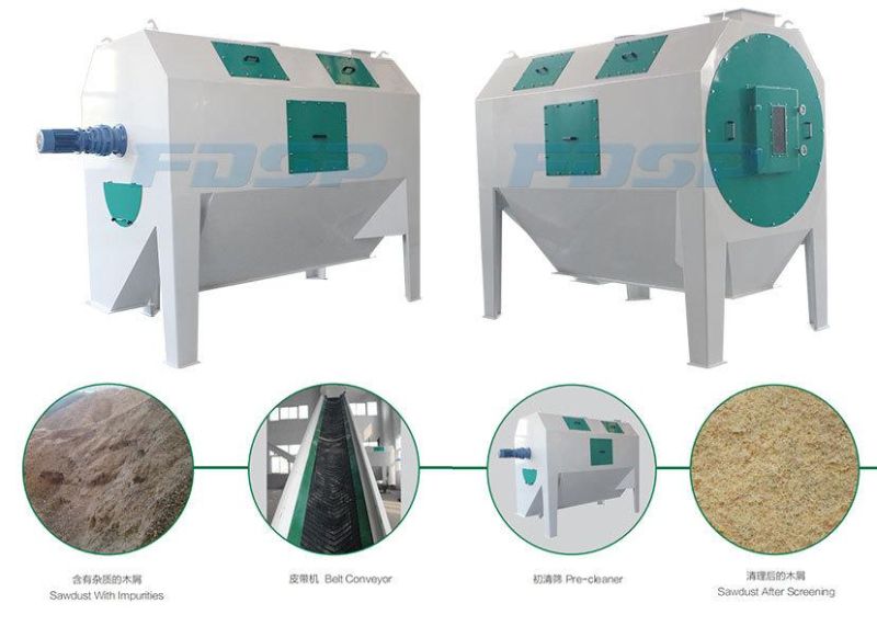Cleaning Pre-Screener for Biomass Pellet Production Line