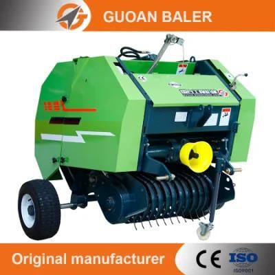 Tractor Walking Guoan Good Price Durable Semi &amp; Full Automatic Round Hay Baler Machine