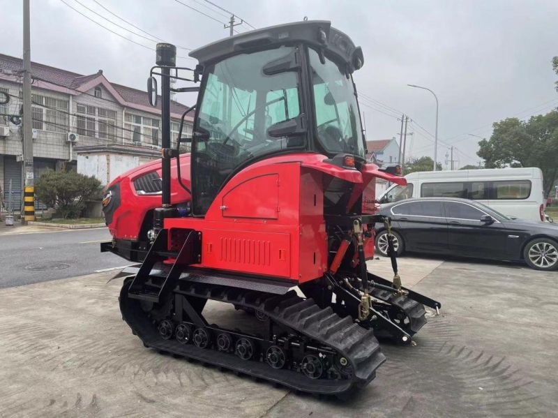 Farm Machine Tractor 110 HP Crawler Tractor with Rotary Cultivator and Beater