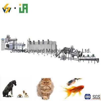 China Hot Sale Floating Fish Feed Producing Line Fish Food Making Extruder Machine Animal Feed Maker