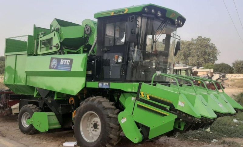 4yzp-2 Farming Using 2rows Self Propelled Wheel Corn Harvester with Cab